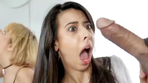 Une Brune Et Une Blonde Partagent Des Sucettes à Quatre